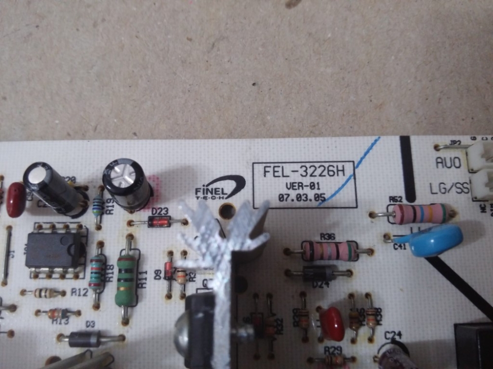FEL-3226H VER 01, A81FL00596 DAEVOO DLT-32U1 MODEL LCD TV 32" POWER BOARD 