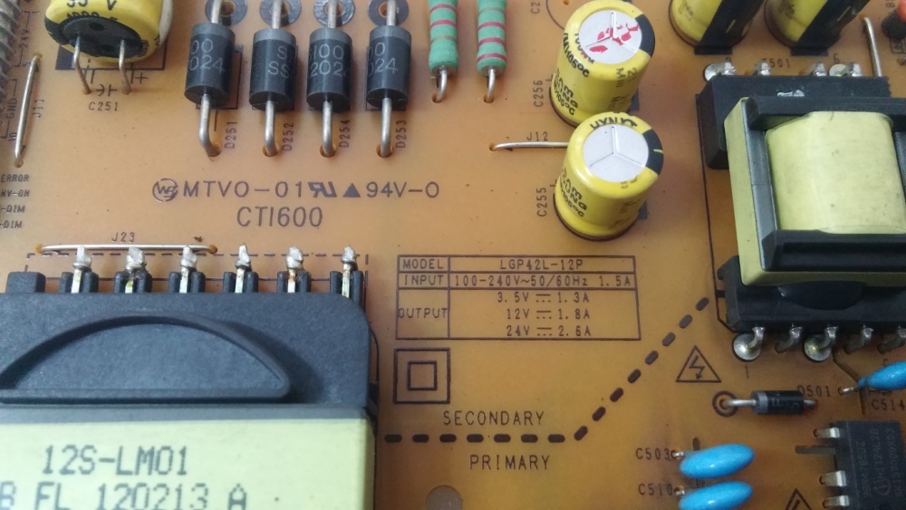 EAX64427001, EAY62608801,3PAGC10083A-R  LG 42LS5600-ZC MODEL LED TV 42" POWER BOARD 