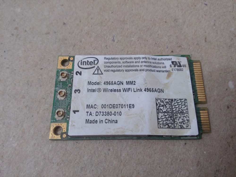 0578-07-2198  İNTEL 4965AGN MM2 MODEL WİFİ BOARD