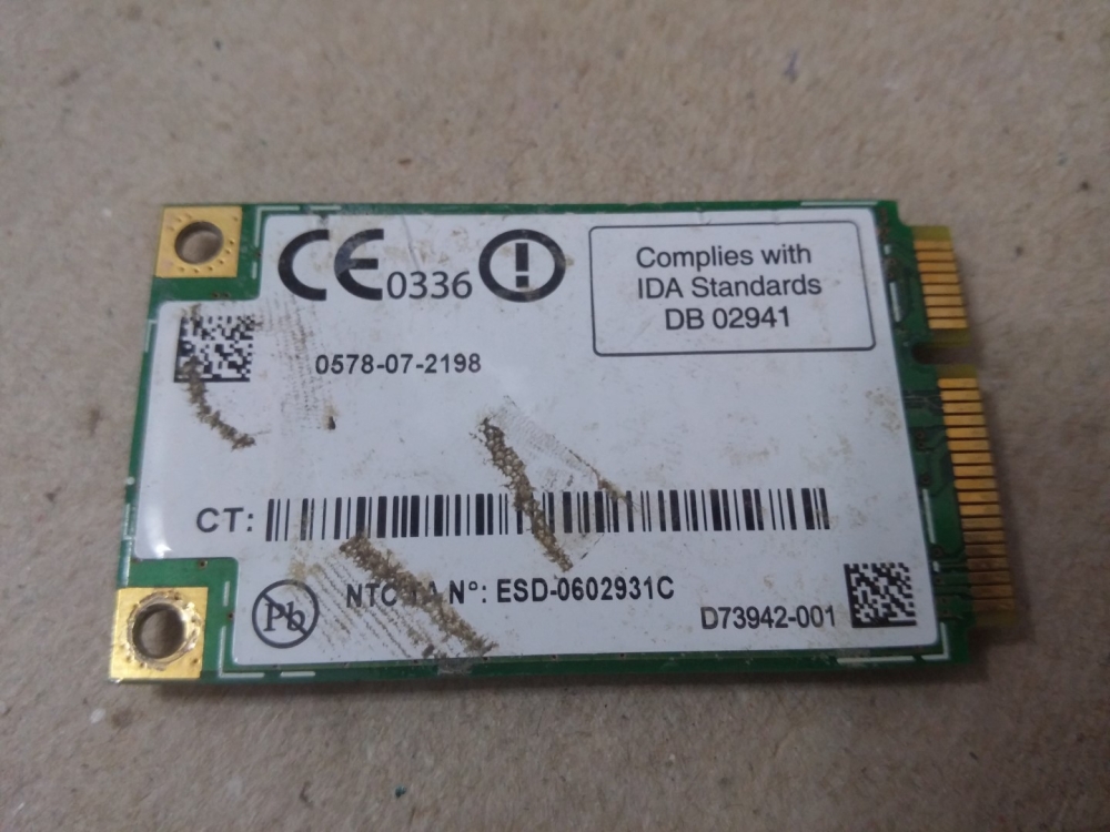 0578-07-2198  İNTEL 4965AGN MM2 MODEL WİFİ BOARD
