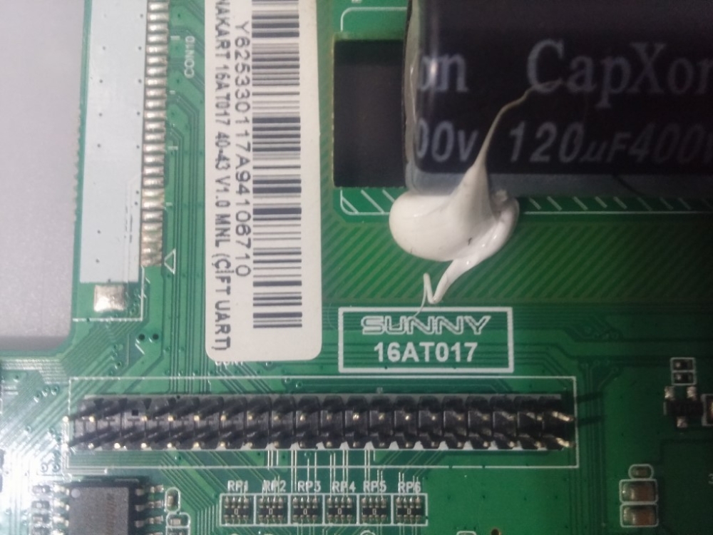 16AT017, Y.M ANAKART 16AT017 40-43 V1.0 MNL(ÇİFT UART) SUNNY SN40DIL1723-1022 MODEL LED TV 40" ANAKART 