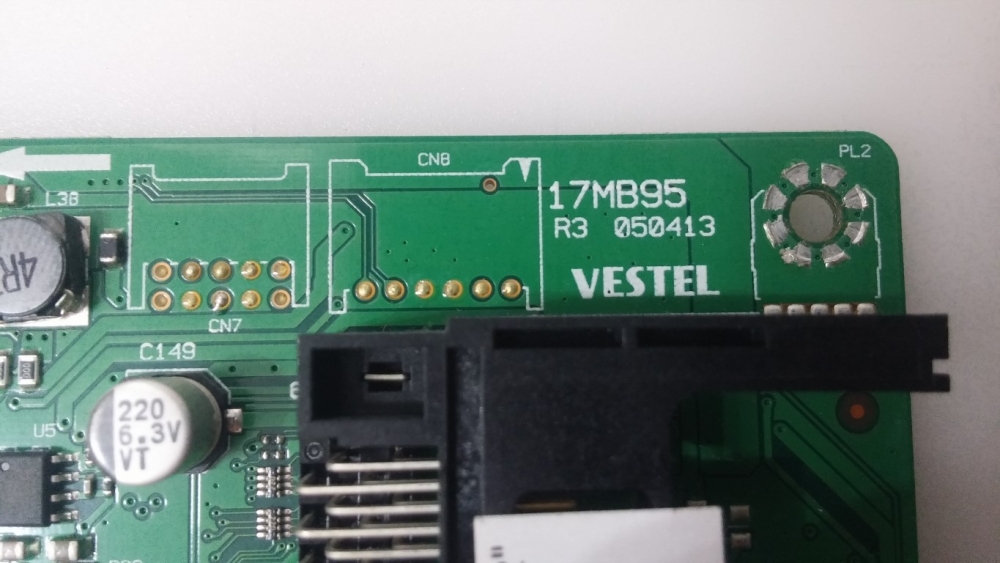17MB95, R3 050413, 23135343, 23136054, 27134664 VESTEL SMART 42PF7175 MODEL LED TV 42" ANAKART
