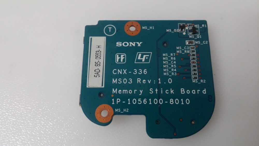 1P-1053100-8011, 1P-1056100-8010 SONY PCG-7G1M MODEL NOTEBOOK KARD READER BOARD 