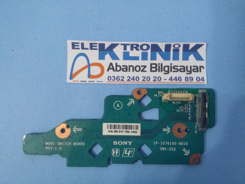 1P-1076100-8010 SONY VAIO VGN-FZ31E MODEL NOTEBOOK POWER BUTON KART