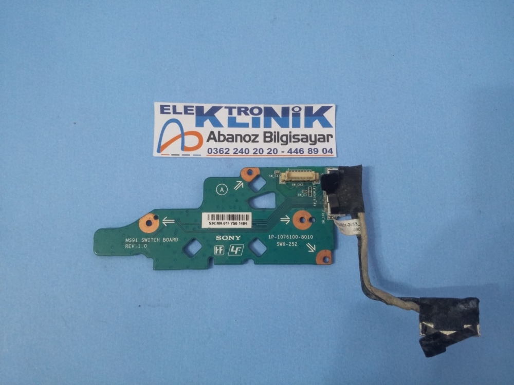 1P-1076100-8010 SONY VAIO VGN-FZ31E MODEL NOTEBOOK POWER BUTON KART