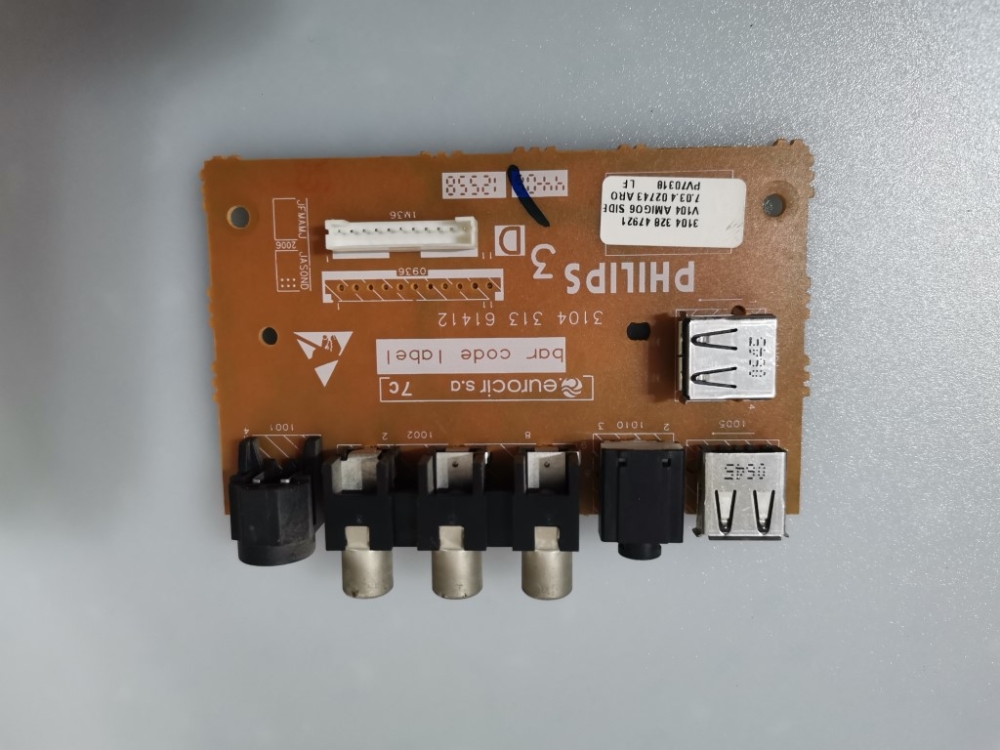 3104 313 61412, 3104 328 47921 PHILIPS 42PF7621D-10 MODEL LCD TV 42” AV İNPUT USB kart