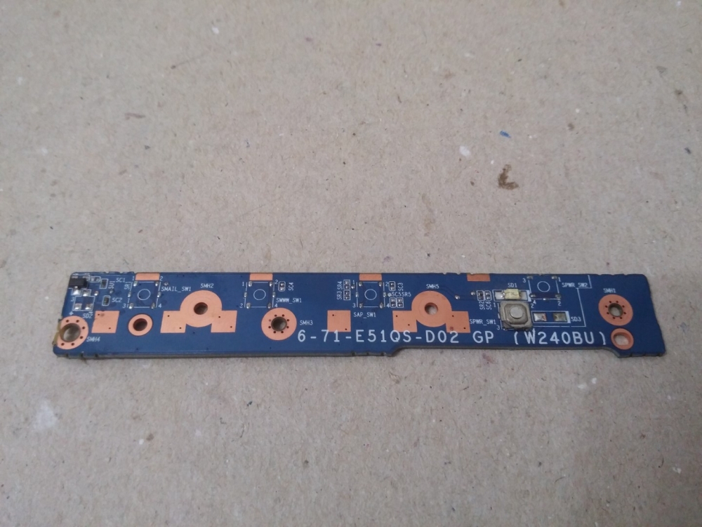 6-71-E51QS-D02 GP  EXPER A5B MODEL NOTEBOOK POWER BUTON KART