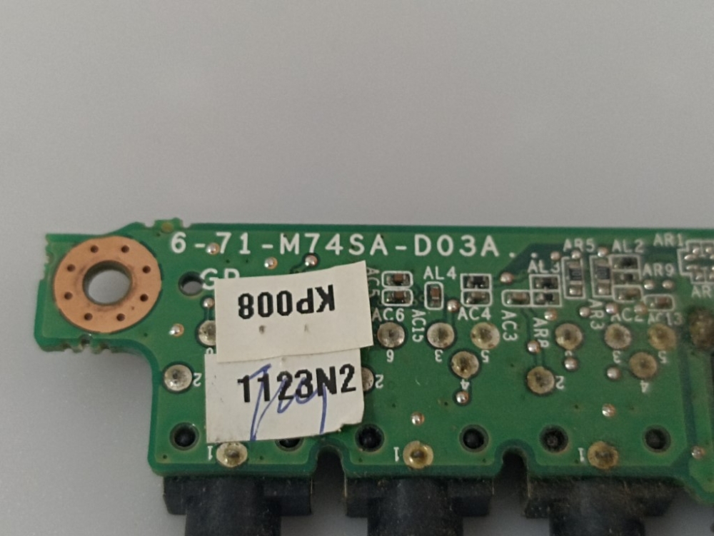 6-71-M74SA-D03A CASPER NİRVANA W765S MODEL NOTEBOOK USB PORT KARTI
