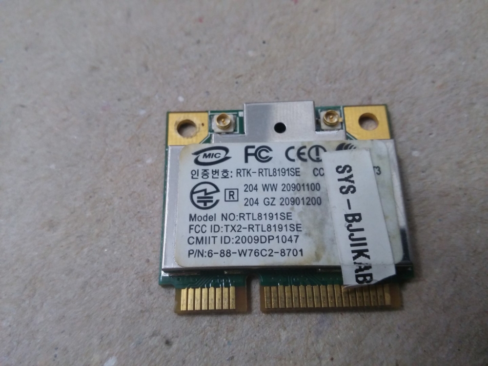 6-88-W76C2-8701 REALTEK RTK-RTL8191SE MODEL WİFİ BOARD