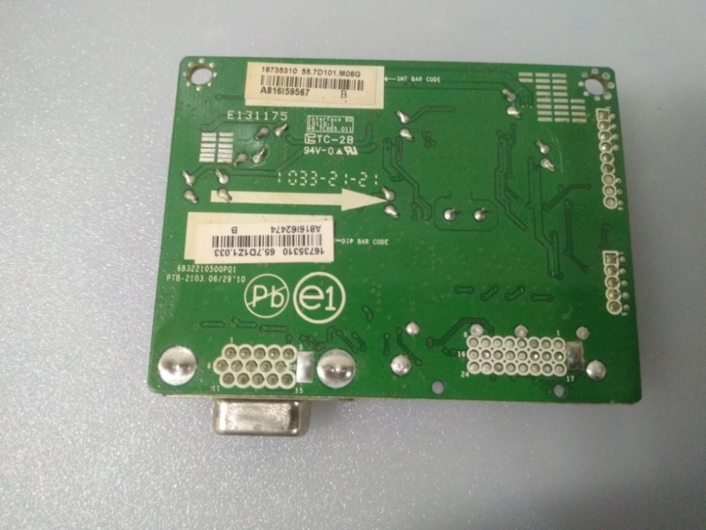 6832210500P01 ACER G195HQVB MODEL LCD MONİTÖR 19INC VGA MAIN BOARD 