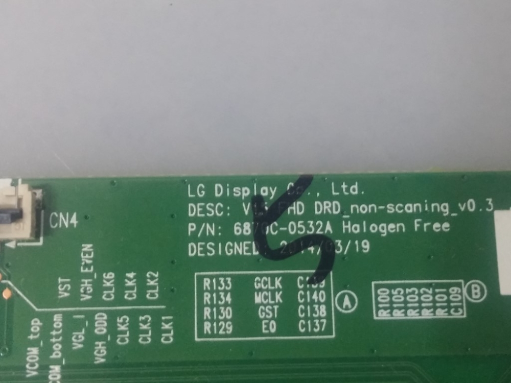 6870C-0532A BEKO B43L 5531 4B2 MODEL LED TV 43" EKRAN KART T-CON