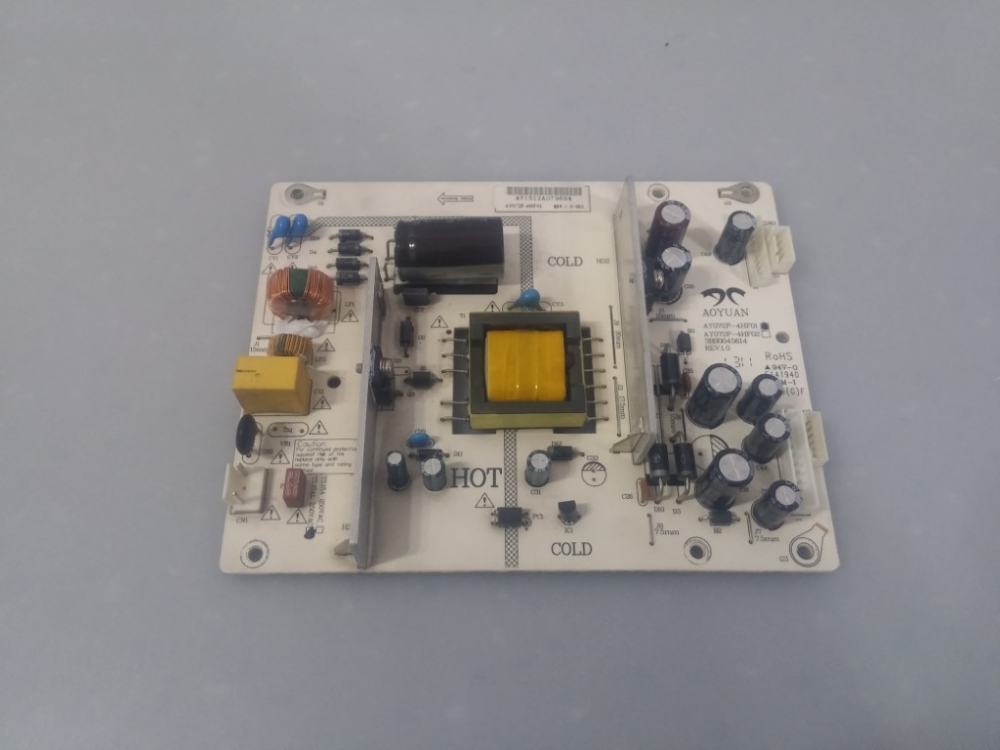 AY072P-4HF01, AY072P-4HF01 REV:1.1-053, 3BS0045614 REV:1.0 SUNNY SN032DLD12AT022-SM MODEL LED TV 32" POWER BOARD