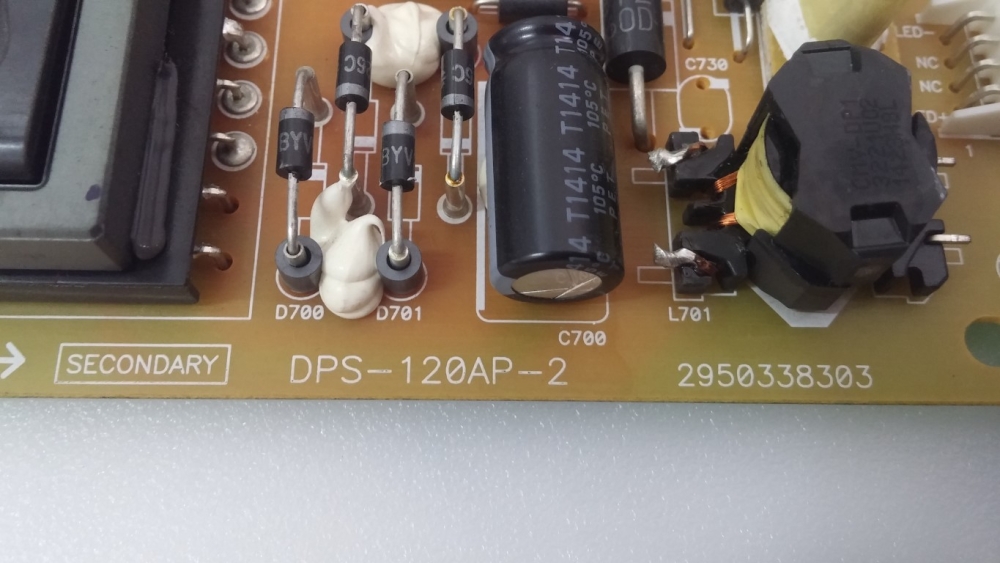 DPS-120AP-2, ZJN910R,  2950338303   BEKO B40-LW-6436 MODEL LED TV 40" POWER BOARD