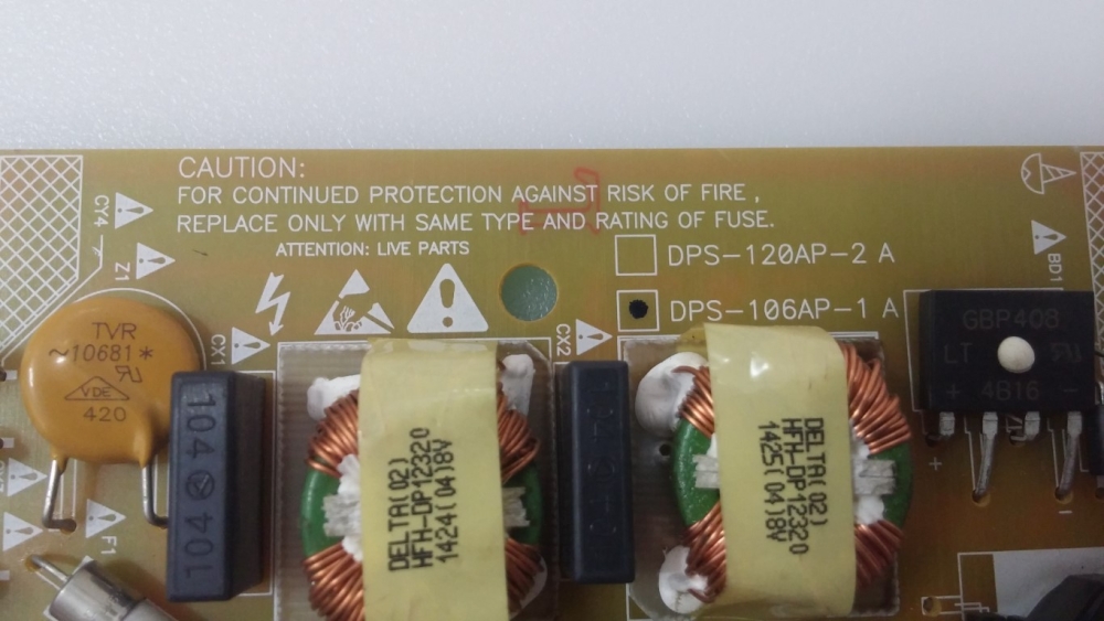 DPS-120AP-2, ZJN910R,  2950338303   BEKO B40-LW-6436 MODEL LED TV 40" POWER BOARD