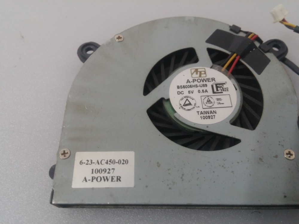 BS5005HD-U89, 6-23-AC450-020 EXPER A5B MODEL NOTEBOOK CPU FAN