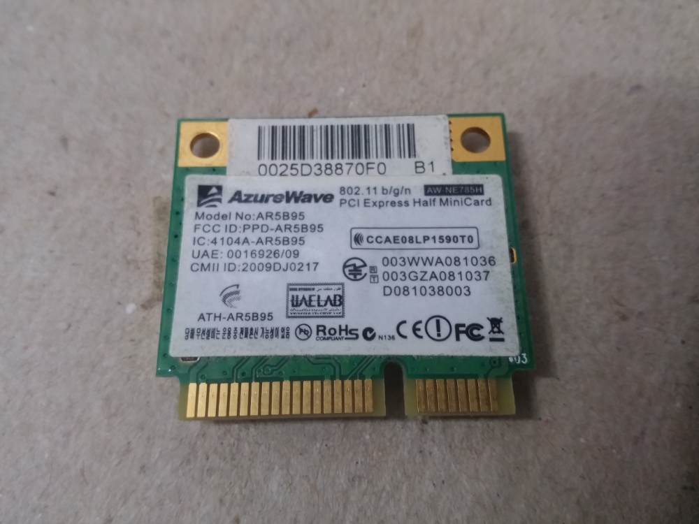 D081038003  ATHEROS ARB595 MODEL WİFİ BOARD