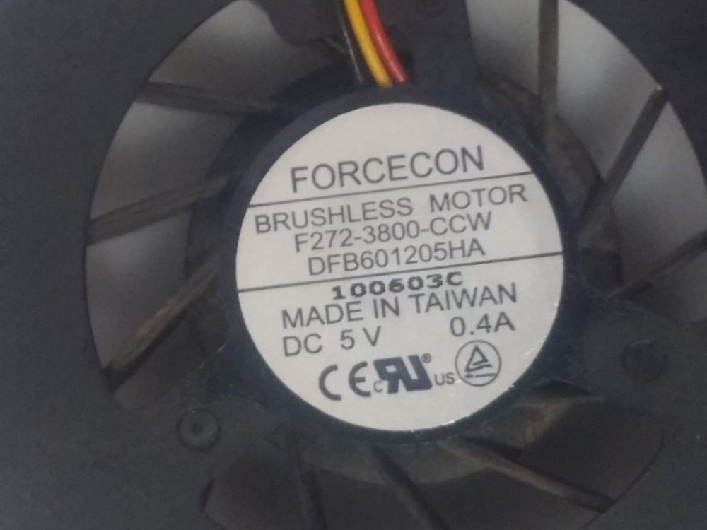 F272-3800-CCW ACER MS2138 MODEL NOTEBOOK CPU FAN 