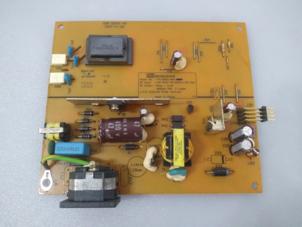 FM-20A02-AAA ACER X163WB MODEL LCD MONİTÖR 16INC POWER BOARD 