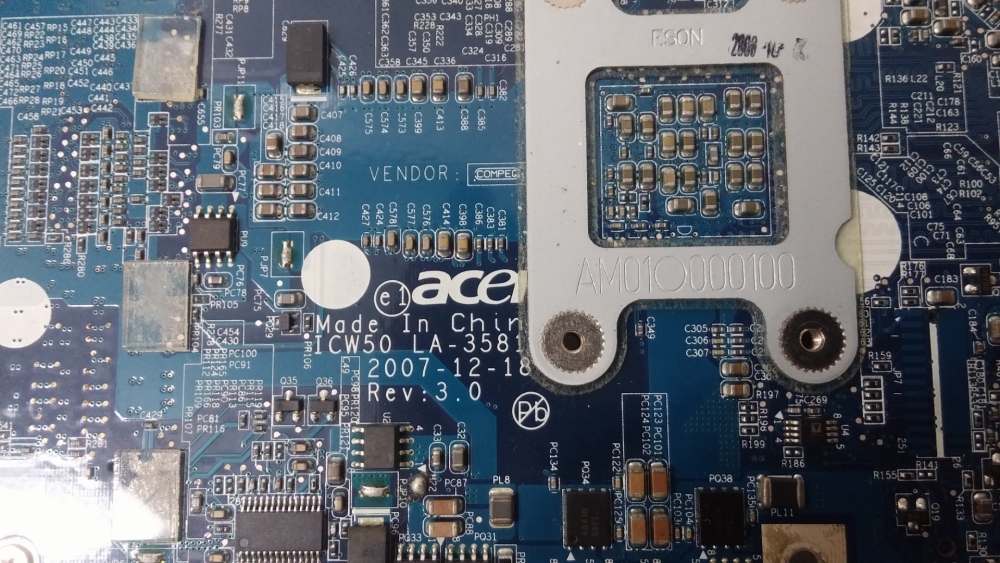 ICW50 LA-3581 REV:3.0 ACER ASPİRE 5520 MODEL NOTEBOOK ANAKART 
