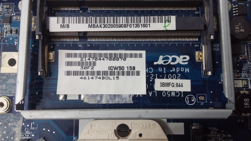 ICW50 LA-3581 REV:3.0 ACER ASPİRE 5520 MODEL NOTEBOOK ANAKART 