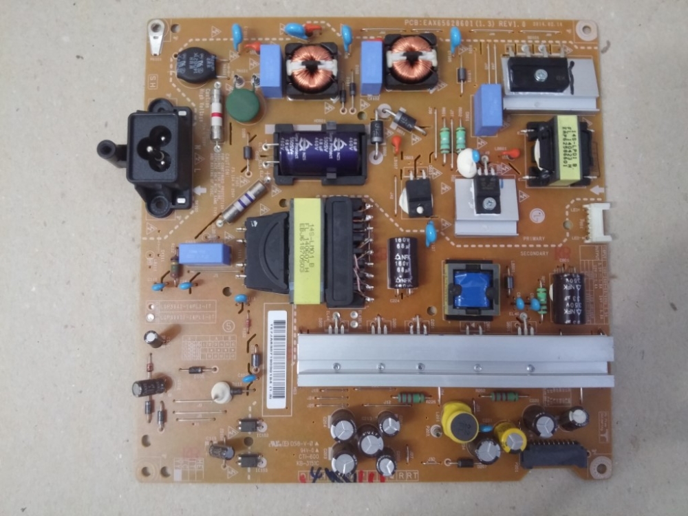 EAX65628601 (1.3), LGP3942I-14PL1-IT  LG 42LB580N-ZM MODEL LED TV 42" POWER BOARD 