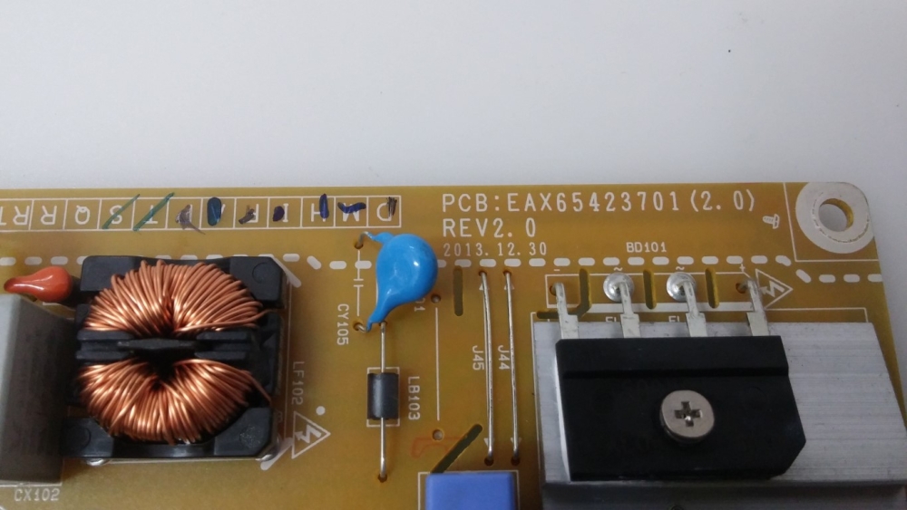 EAX65423701(2.0), LGP3942-14PL1  LG 42LB630V-ZA MODEL LED TV 42" POWER BOARD 