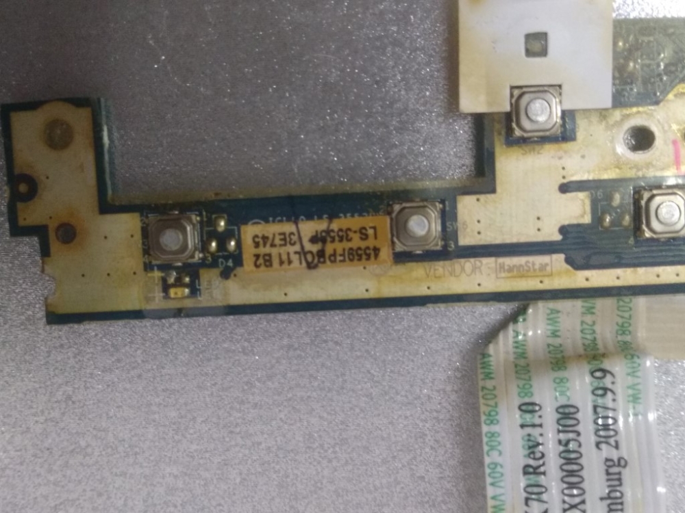 NBX00005J00 ACER ASPİRE 7520G MODEL NOTEBOOK  POWER BUTON