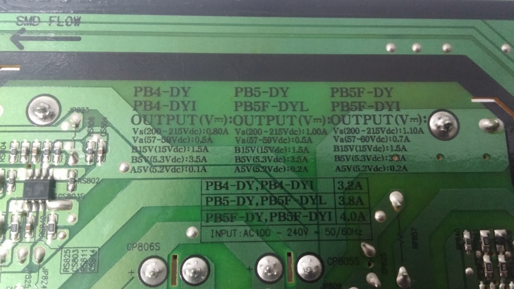 BN44-00443B, P5B-DY, 031-370-6770  SAMSUNG PS51D490A1W MODEL PLAZMA TV 51" POWER BOARD BESLEME