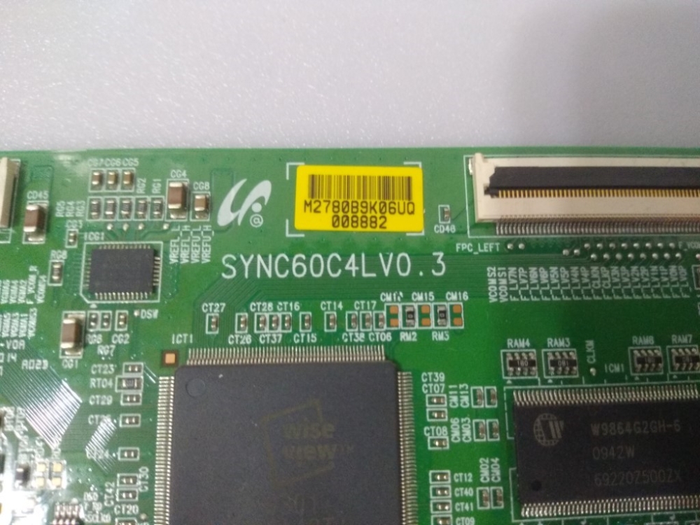 SYNC60C4LV0.3  TOSHIBA 40LV655PG MODEL LCD TV 40"TV EKRAN KARTI