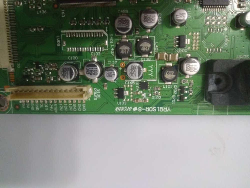 YRQ190R-8, T7GRZZ, SZ 26W SS6Z SZ SASI V7 PCB GRUNDİG GR 32-120 3HD MODEL LCD TV 32" ANAKART