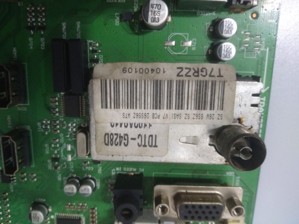 YRQ190R-8, T7GRZZ, SZ 26W SS6Z SZ SASI V7 PCB GRUNDİG GR 32-120 3HD MODEL LCD TV 32" ANAKART