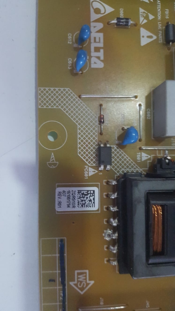 APDP-123A1, ZQR910R, 2955034102 GRUNDİG 49 VLE 5537 BG MODEL LED TV 49" POWER BOARD 