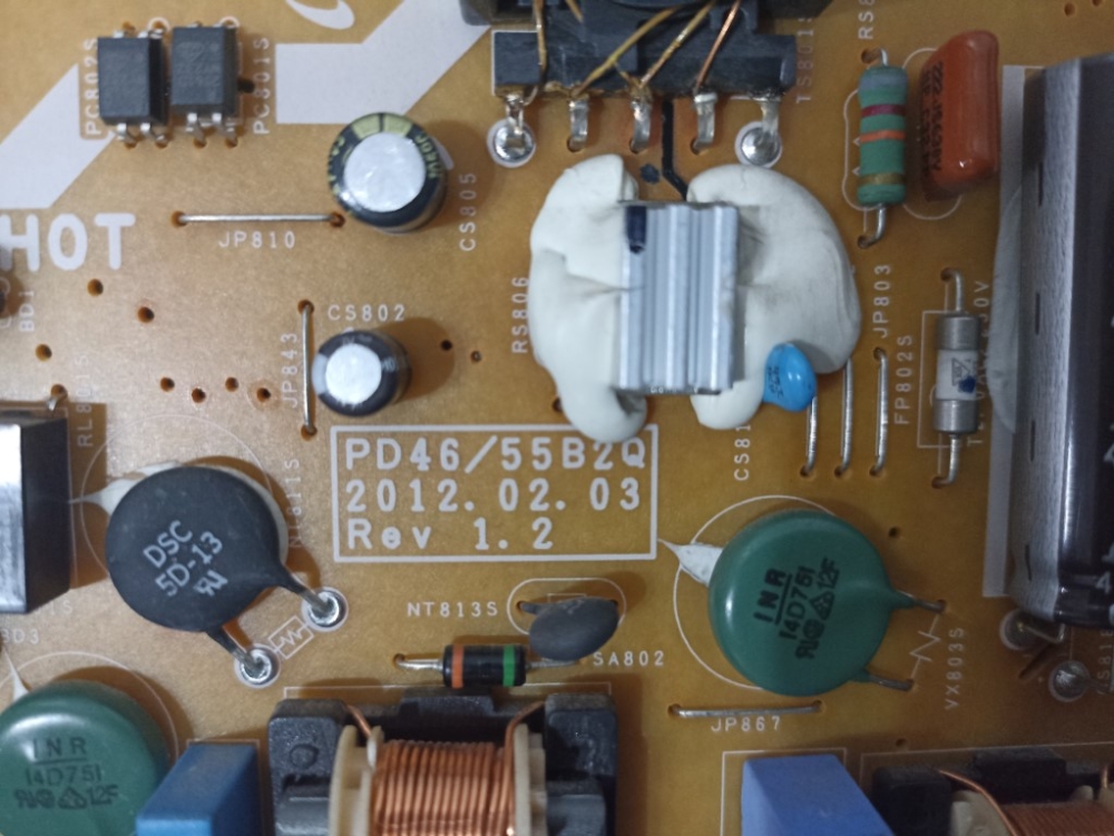 BN44-00522A, PD46/55B2Q SAMSUNG UE40ES7000SXTK MODEL LED TV 40" POWER BOARD