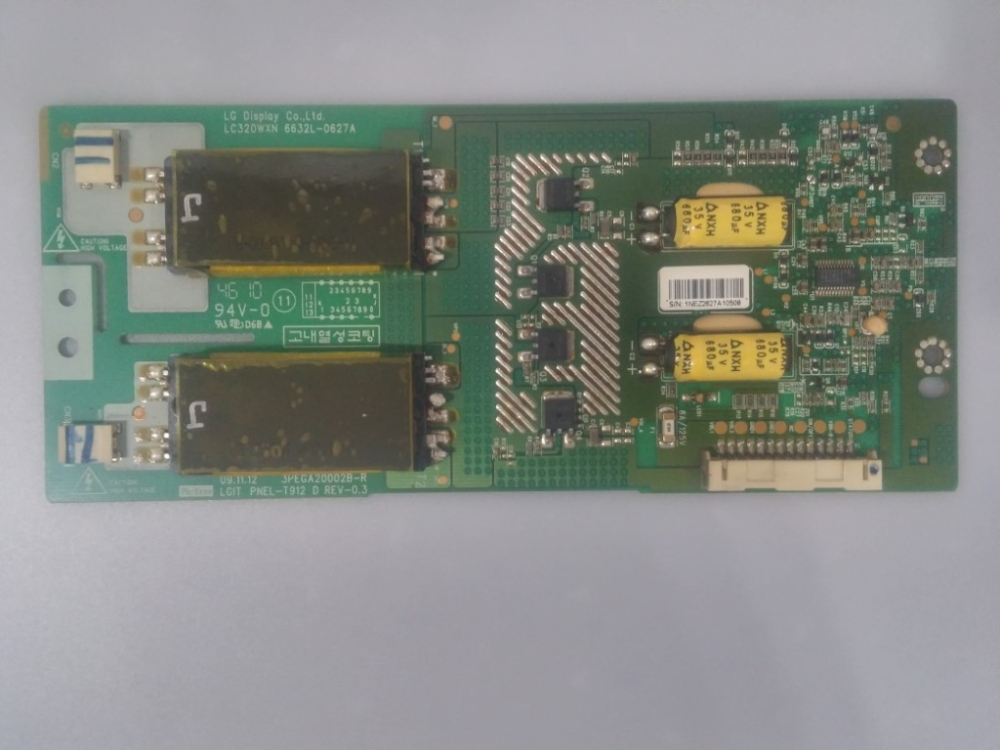 LC320WXN 6632L-0627A, 3PEGA20002B-R ARÇELİK TV 82-203 3HD MODEL LCD TV 32" İNVERTER BOARD