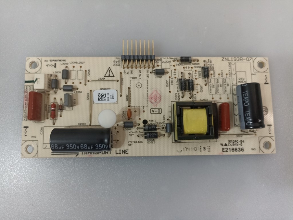 ZNL193R-07 GRUNDİG 49 VLE 6565 BL MODEL LED TV 49" LED DRİVER BOARD